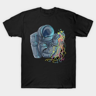 Astronaut with colorful Jellyfish T-Shirt
